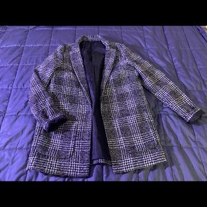 Plaid Black & White Blazer